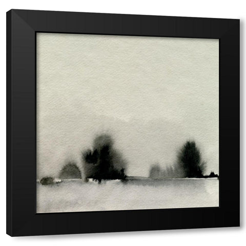 Ink Bloom Landscape IV Black Modern Wood Framed Art Print with Double Matting by Caroline, Emma