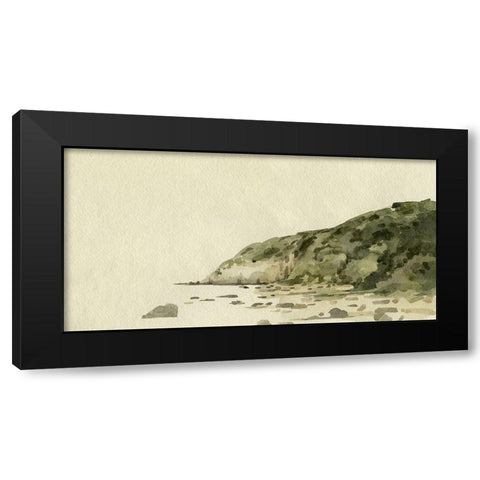 Coastal Hills II Black Modern Wood Framed Art Print with Double Matting by Caroline, Emma