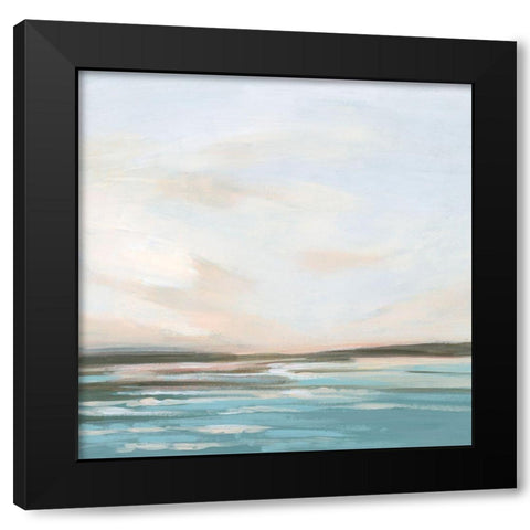 Seafoam Sunset I Black Modern Wood Framed Art Print by Vess, June Erica