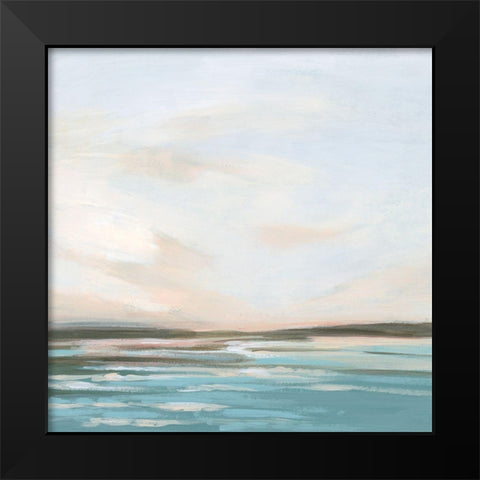 Seafoam Sunset I Black Modern Wood Framed Art Print by Vess, June Erica