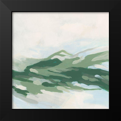 Emerald Foothills I Black Modern Wood Framed Art Print by Vess, June Erica