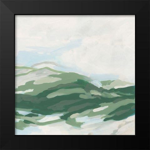Emerald Foothills II Black Modern Wood Framed Art Print by Vess, June Erica