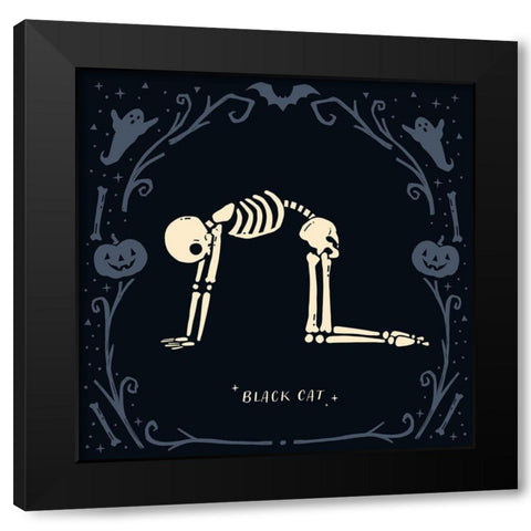 Scary Stretches IV Black Modern Wood Framed Art Print by Barnes, Victoria