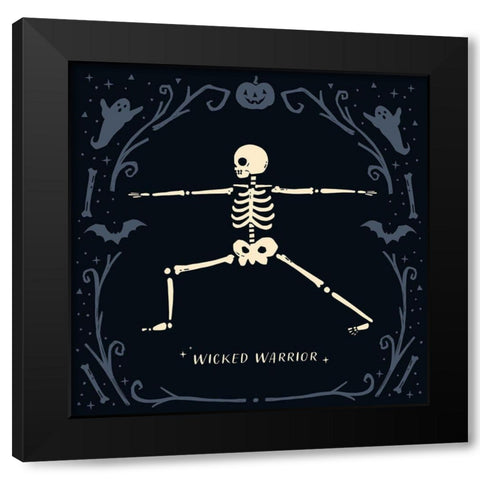 Scary Stretches V Black Modern Wood Framed Art Print with Double Matting by Barnes, Victoria