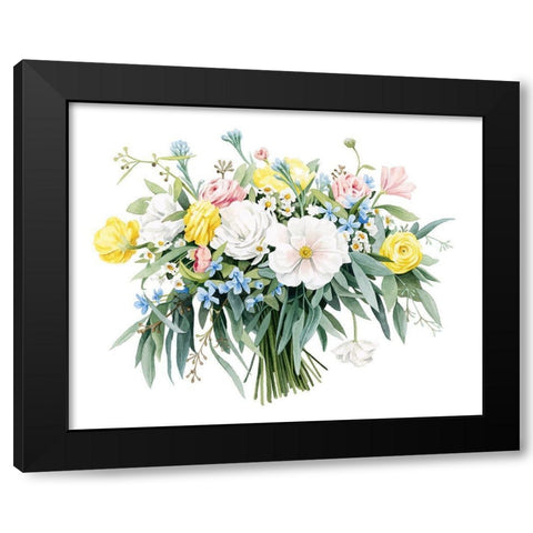 Ashtons Bouquet Black Modern Wood Framed Art Print with Double Matting by Popp, Grace