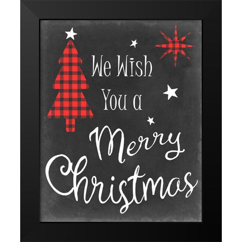 We Wish in Red Black Modern Wood Framed Art Print by Chandler, Sharon