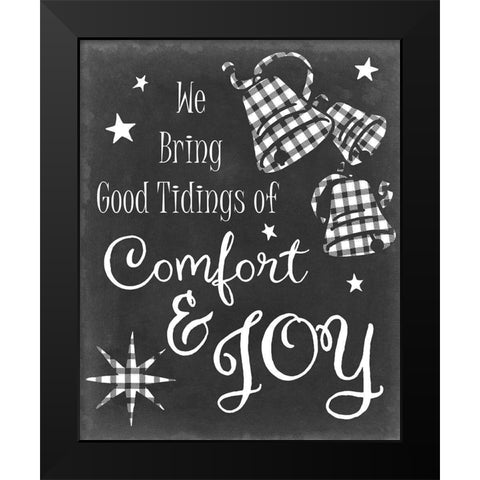 Comfort and Joy Black Modern Wood Framed Art Print by Chandler, Sharon