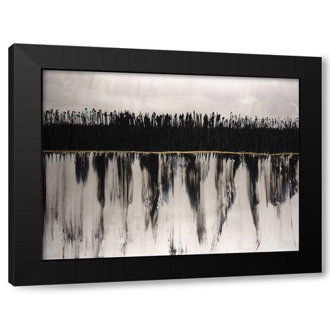 Autumnal Equinox Black Modern Wood Framed Art Print by Lam, Vanna