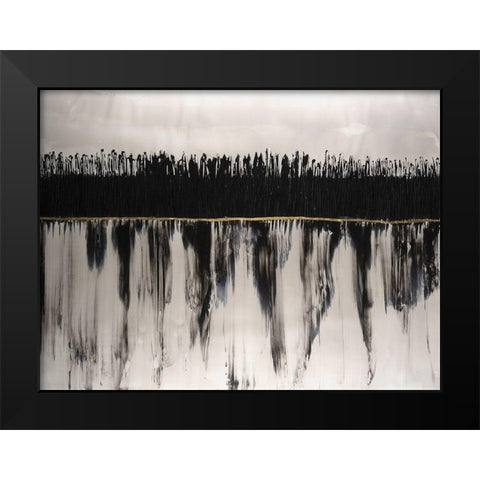 Autumnal Equinox Black Modern Wood Framed Art Print by Lam, Vanna