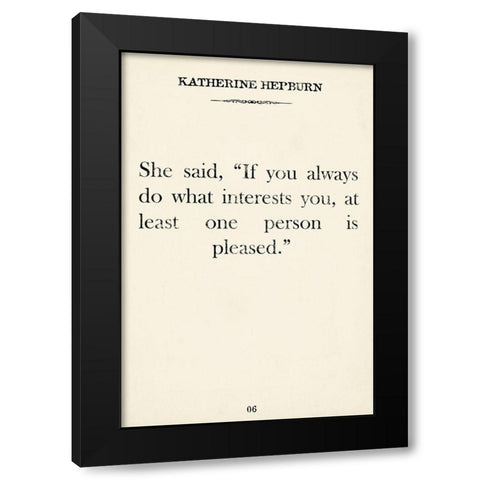 Notable Quotes I Black Modern Wood Framed Art Print with Double Matting by Vision Studio