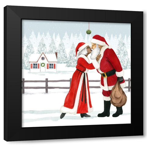 Christmas Love I Black Modern Wood Framed Art Print with Double Matting by Popp, Grace