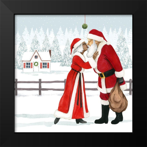 Christmas Love I Black Modern Wood Framed Art Print by Popp, Grace