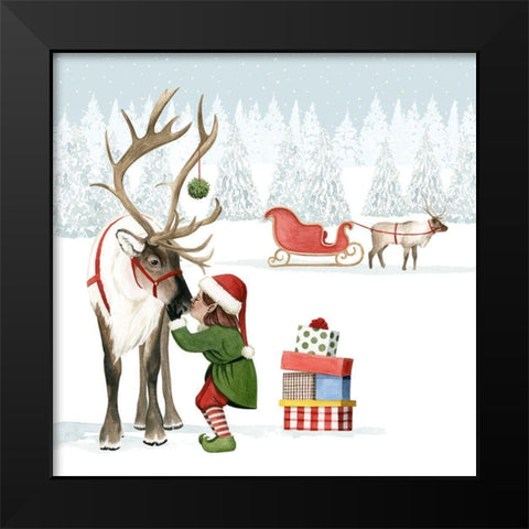 Christmas Love II Black Modern Wood Framed Art Print by Popp, Grace