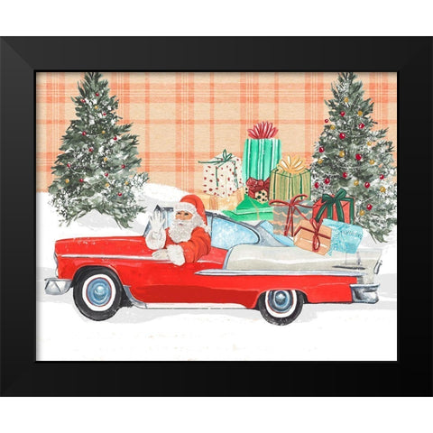 Santa on Wheels II Black Modern Wood Framed Art Print by Warren, Annie