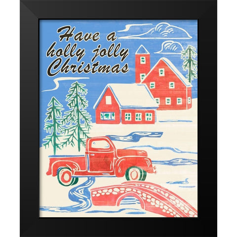 Home for Christmas II Black Modern Wood Framed Art Print by Wang, Melissa