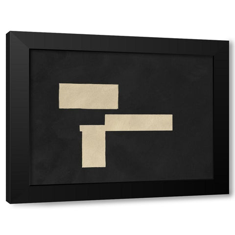 Quadrate Abstract I Black Modern Wood Framed Art Print with Double Matting by Green, Jacob