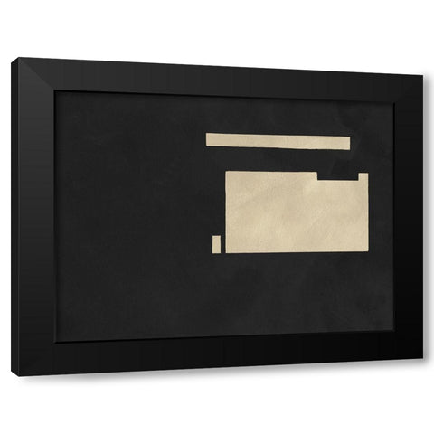 Quadrate Abstract II Black Modern Wood Framed Art Print by Green, Jacob