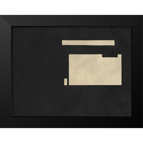 Quadrate Abstract II Black Modern Wood Framed Art Print by Green, Jacob