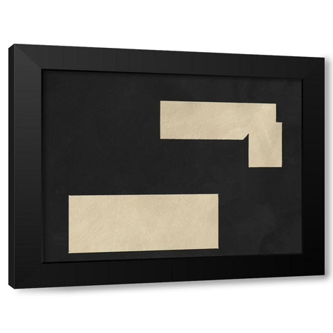 Quadrate Abstract III Black Modern Wood Framed Art Print with Double Matting by Green, Jacob