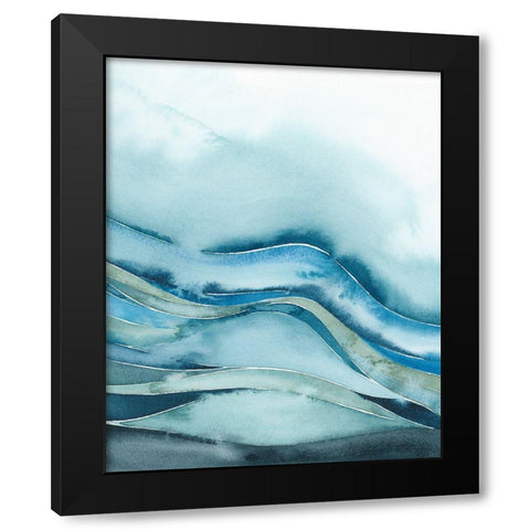 Quiet Wave II Black Modern Wood Framed Art Print with Double Matting by Popp, Grace