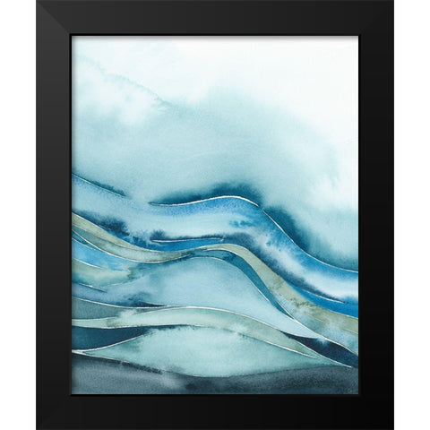 Quiet Wave II Black Modern Wood Framed Art Print by Popp, Grace