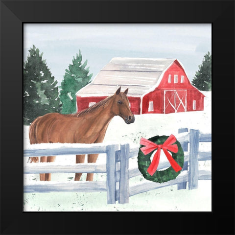 Christmas Farm I Black Modern Wood Framed Art Print by Warren, Annie