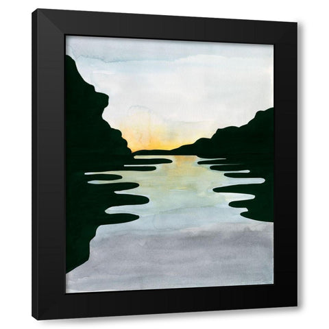 Elizabeths River I Black Modern Wood Framed Art Print with Double Matting by Longley, Alicia