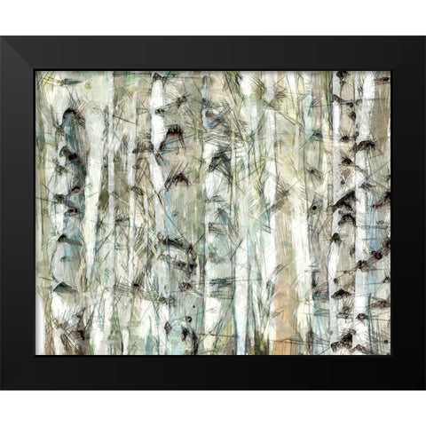 Birch Bunch I Black Modern Wood Framed Art Print by Saunders, Alonzo