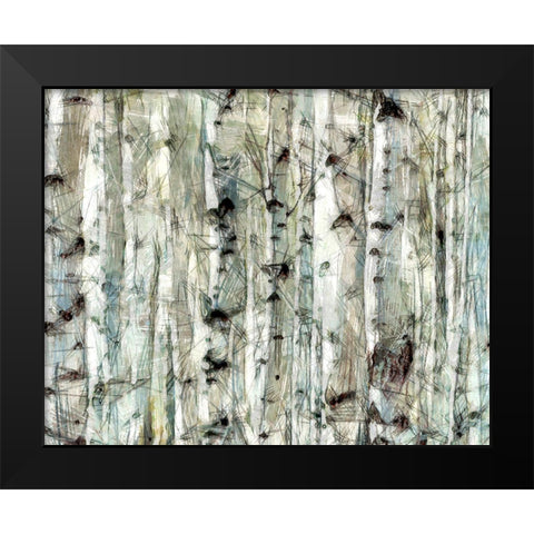 Birch Bunch II Black Modern Wood Framed Art Print by Saunders, Alonzo