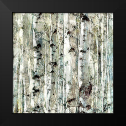 Birch Bunch IV Black Modern Wood Framed Art Print by Saunders, Alonzo