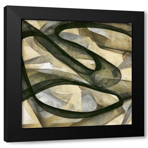 Inpath III Black Modern Wood Framed Art Print with Double Matting by Saunders, Alonzo