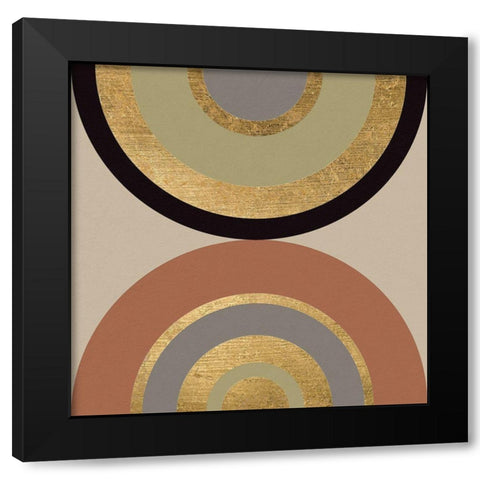 Wheel on Wheel II Black Modern Wood Framed Art Print with Double Matting by Saunders, Alonzo