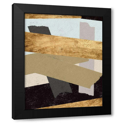 Taped Up I Black Modern Wood Framed Art Print by Saunders, Alonzo