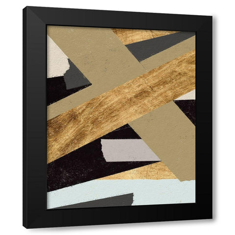 Taped Up II Black Modern Wood Framed Art Print with Double Matting by Saunders, Alonzo
