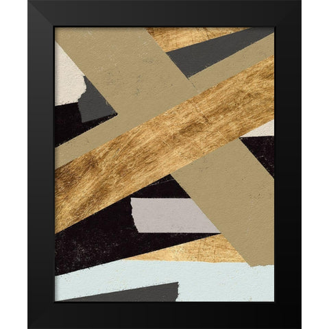 Taped Up II Black Modern Wood Framed Art Print by Saunders, Alonzo