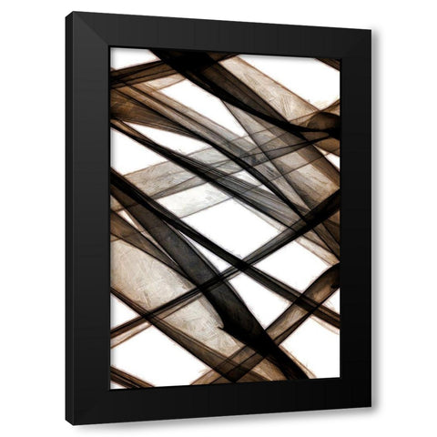 Cross Ways I Black Modern Wood Framed Art Print with Double Matting by Saunders, Alonzo