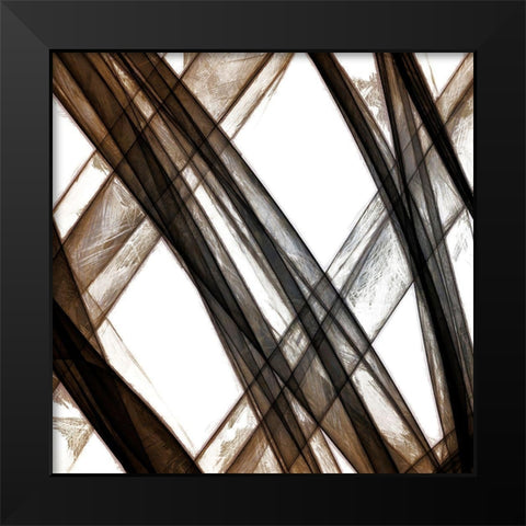 Cross Ways III Black Modern Wood Framed Art Print by Saunders, Alonzo
