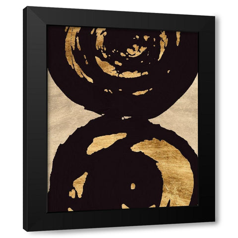 Swirl on Swirl I Black Modern Wood Framed Art Print by Saunders, Alonzo
