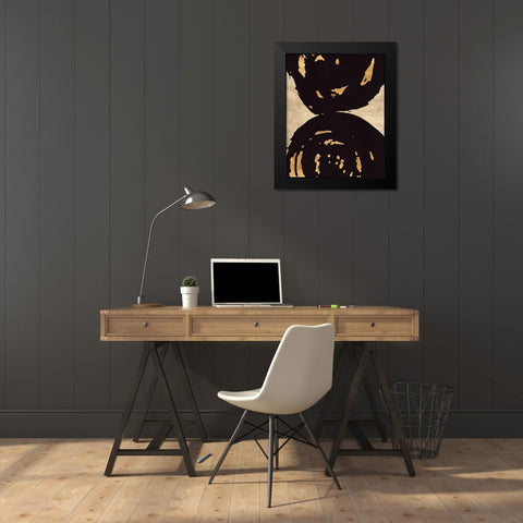 Swirl on Swirl II Black Modern Wood Framed Art Print by Saunders, Alonzo