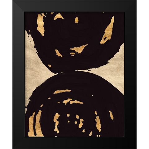 Swirl on Swirl II Black Modern Wood Framed Art Print by Saunders, Alonzo
