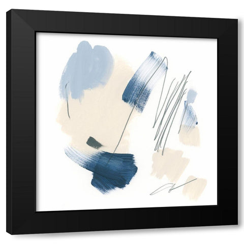 Blue Mark III Black Modern Wood Framed Art Print by Vess, June Erica