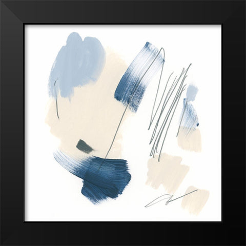 Blue Mark III Black Modern Wood Framed Art Print by Vess, June Erica