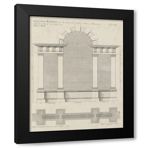 Venetian Windows of the Doric Order Black Modern Wood Framed Art Print with Double Matting by Langley