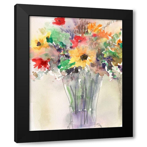 Custom Fancy that Bouquet I Black Modern Wood Framed Art Print with Double Matting by Dixon, Samuel