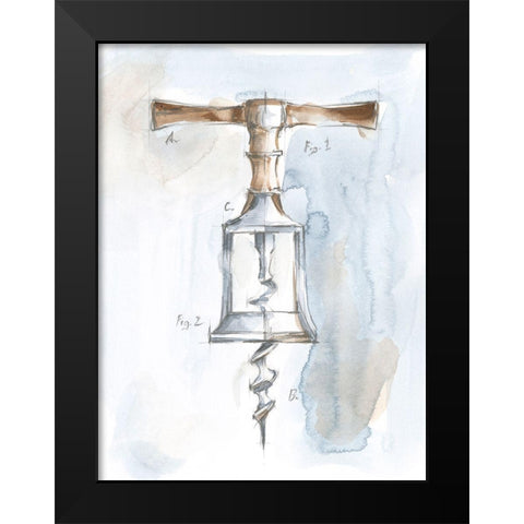 Corkscrew Variety II Black Modern Wood Framed Art Print by Harper, Ethan