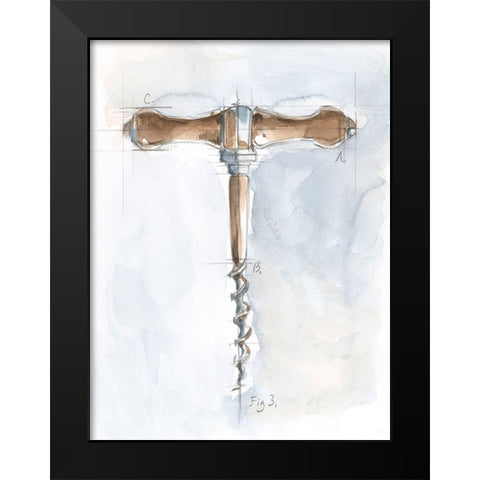 Corkscrew Variety III Black Modern Wood Framed Art Print by Harper, Ethan