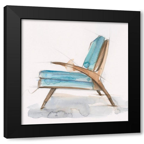 Retro Comfort II Black Modern Wood Framed Art Print by Harper, Ethan