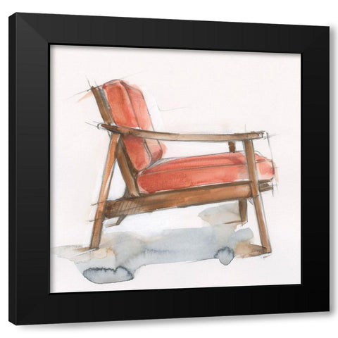 Retro Comfort III Black Modern Wood Framed Art Print by Harper, Ethan