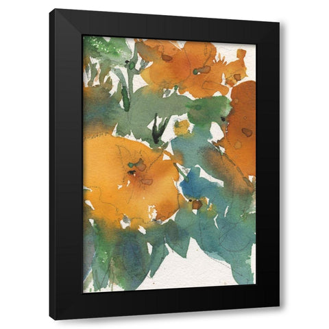 Floral Indulge I Black Modern Wood Framed Art Print by Dixon, Samuel