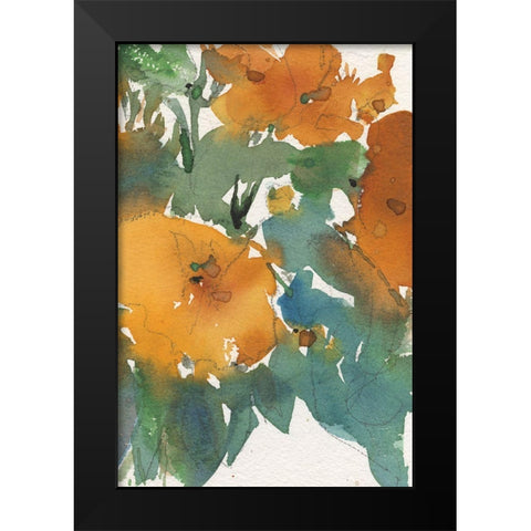 Floral Indulge I Black Modern Wood Framed Art Print by Dixon, Samuel